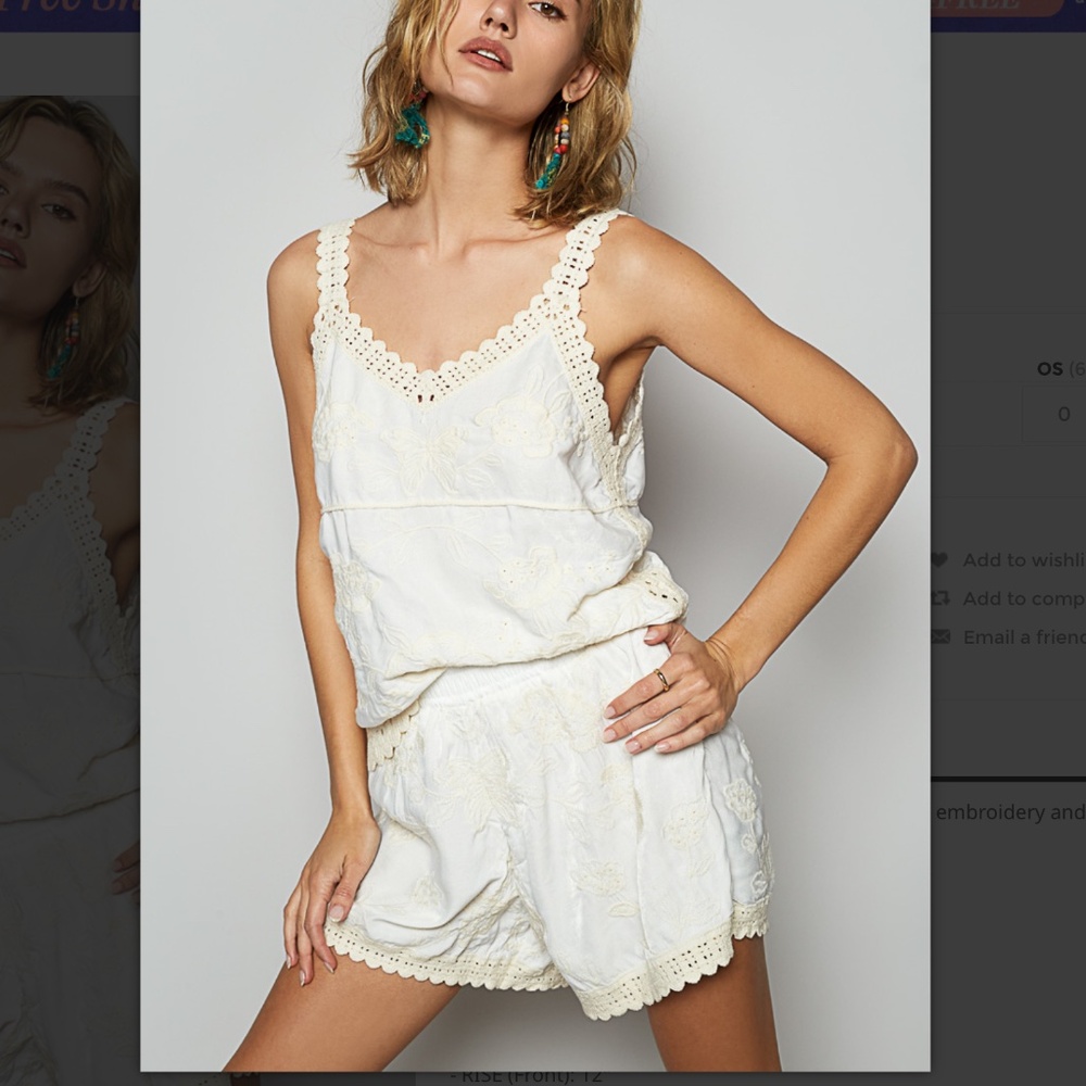 💲POL “ Carol 2  “ POL Crochet Shorts with Floral Embroidery 26